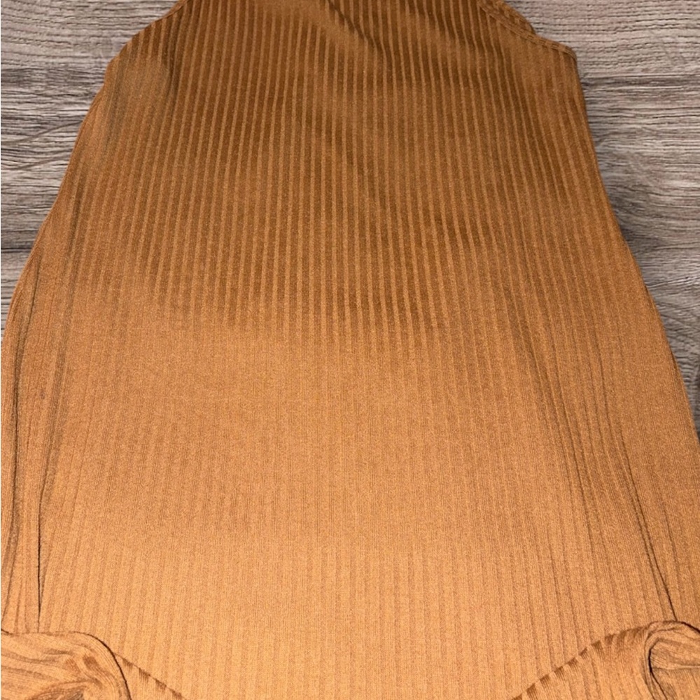 Nine West Tan Ribbed Dress